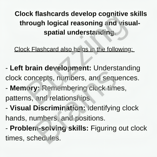 Clocks Flashcard- 12 cards - O' clock, quarter to, Quarter Past and half Past - Image 3