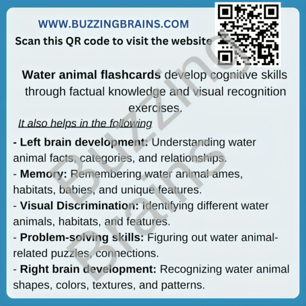 Water Animals Flashcard- Fun way to know about their habitat, qualitry and babies. - Image 4