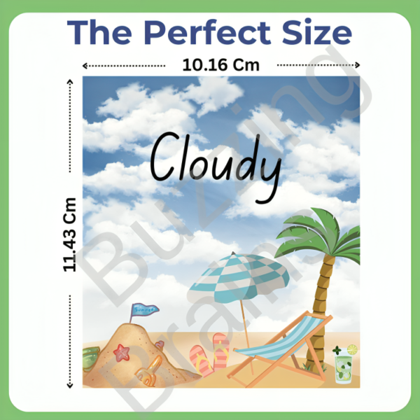 Weather Flashcard, for 2-5 years. Educational cards. - Image 2