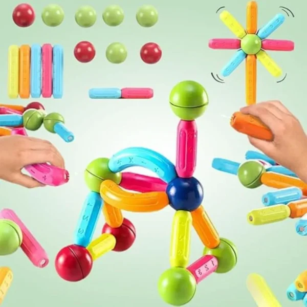24 Pcs Magnetic Stick & Ball For Develop Creative Minds