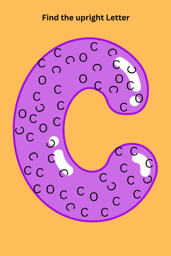 Find the upright letter