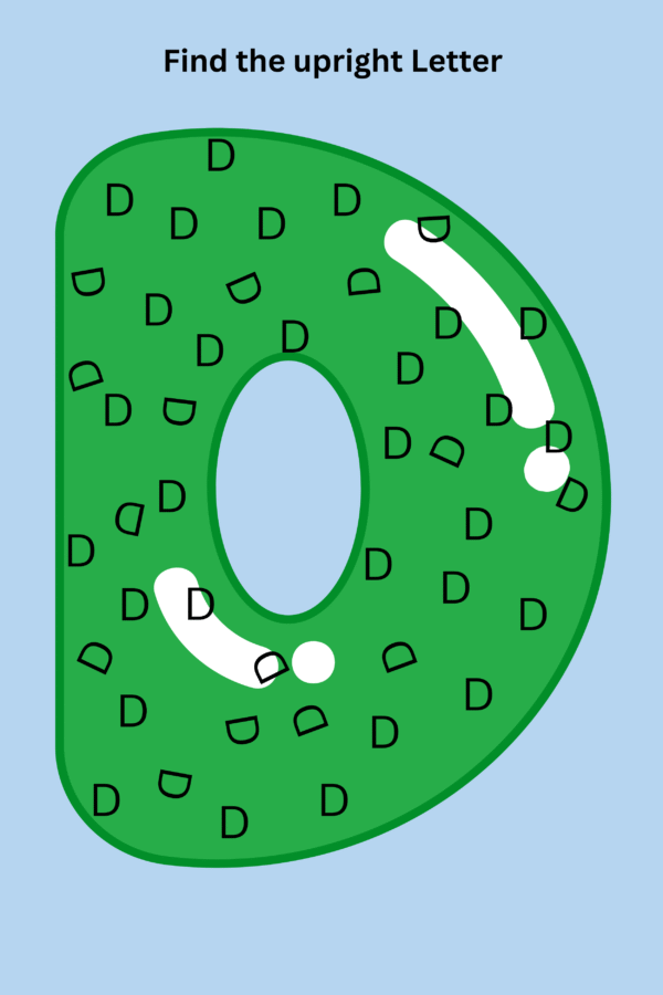 Find the upright letter