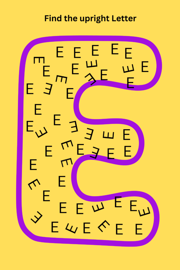 Find the upright letter
