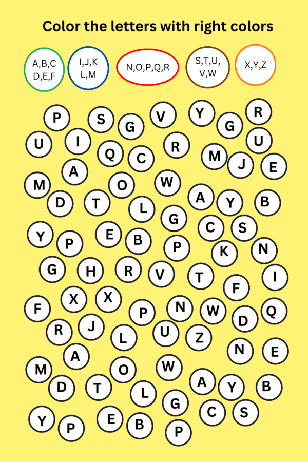 Color the letters