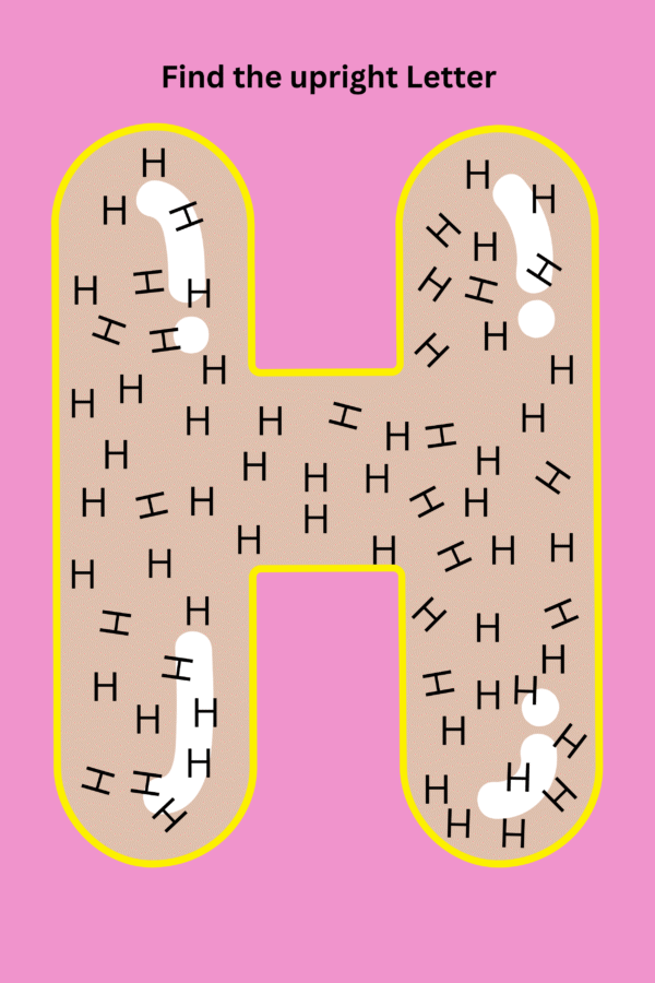 Find the upright letter