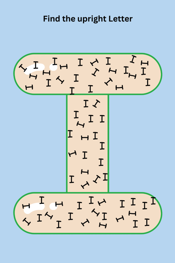 Find the upright letter
