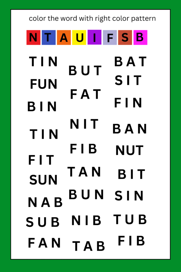 Color the letters