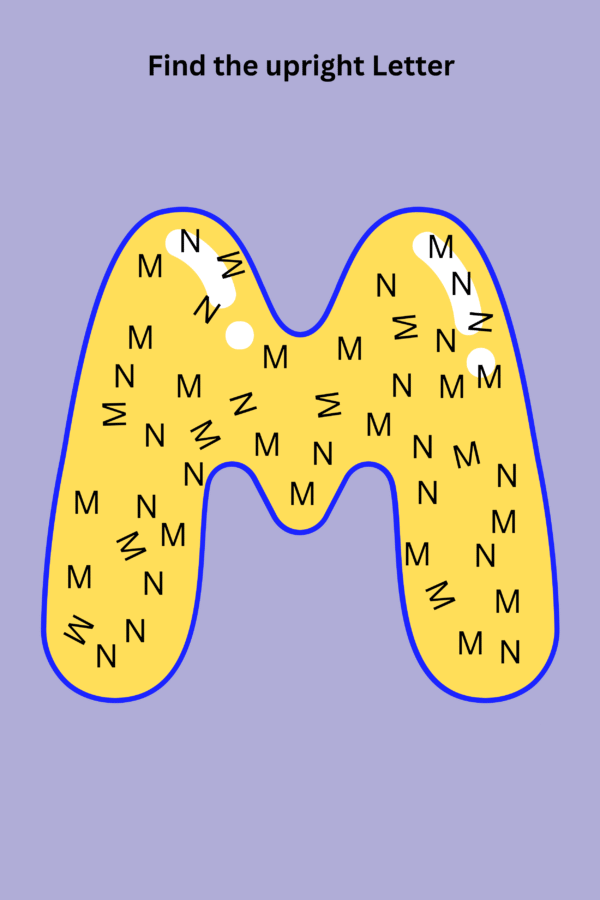 Find the upright letter