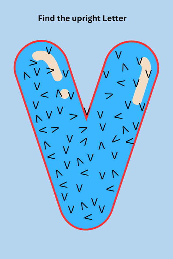 Find the upright letter