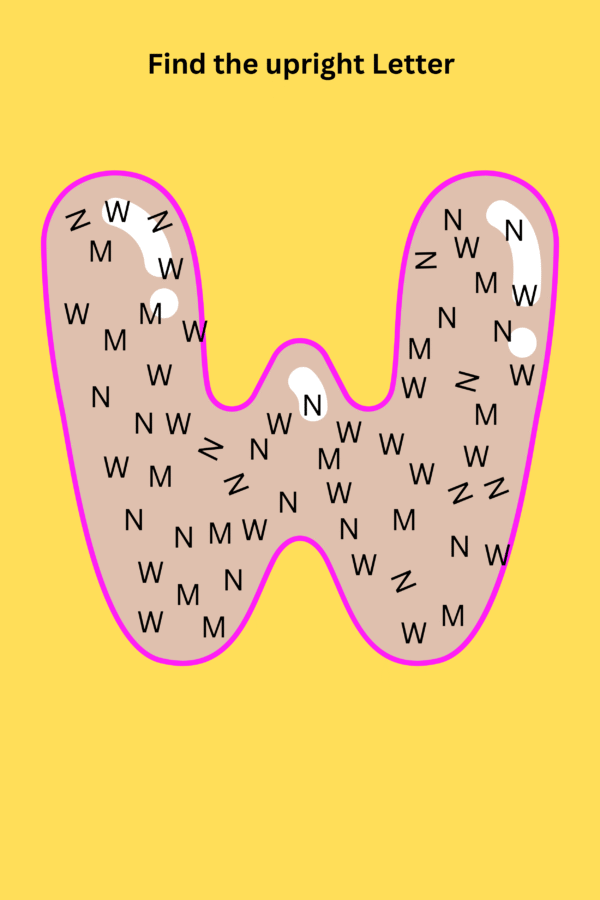 Find the upright letter