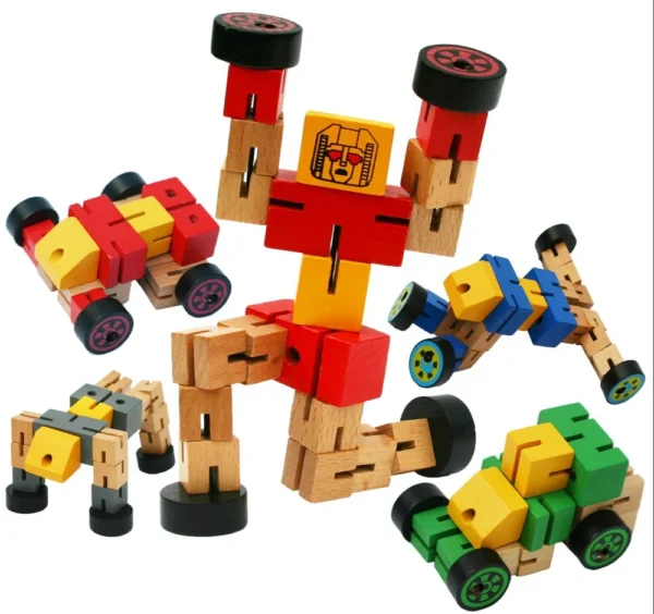 Wooden robot transformer