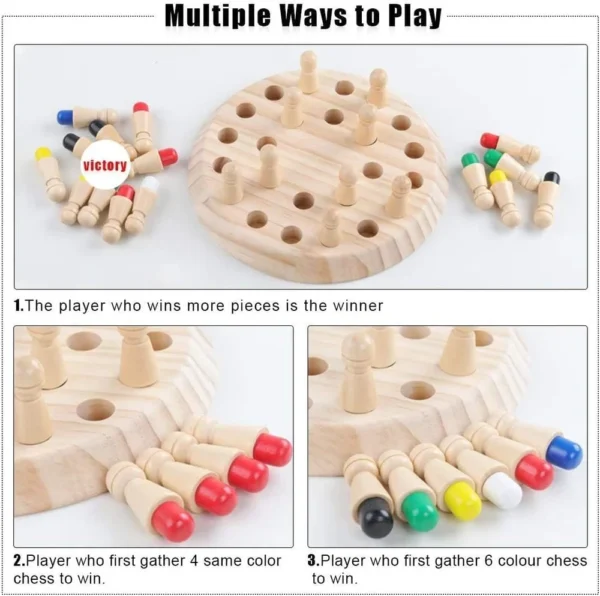 Wooden Memory Chess - Image 3