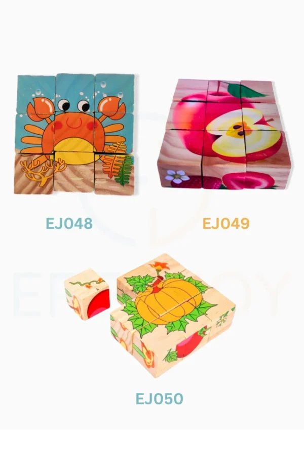 Wooden 6 Face Puzzle Cube - Image 5